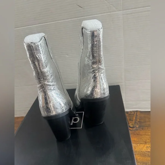 NEW DV Dolce Vita Womens NAZARETH silver Western Mid-Calf Boots size 5 - Picture 5 of 9